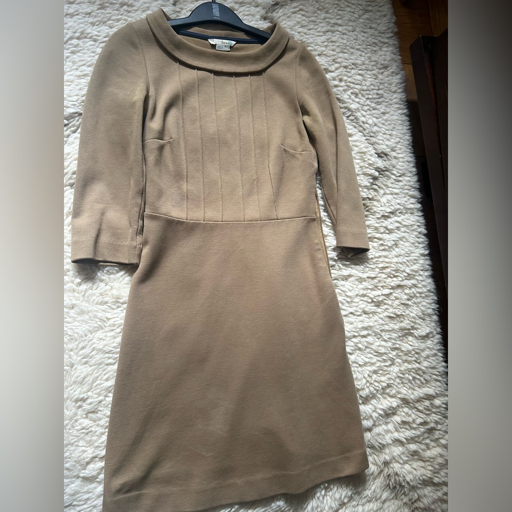 Boden Elegant Brown Long Sleeve Dress